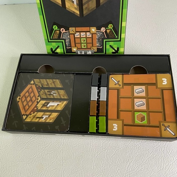 MATTEL Minecraft Card Game 2-4 Players Age 8 Up Open Box Complete Set - Picture 7 of 8